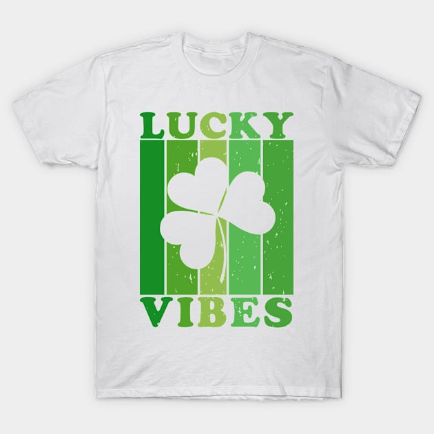 Lucky Vibes - Shamrock Symbol T-Shirt by B3N-arts